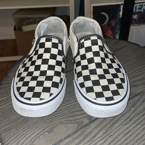 Checkered slip on Vans